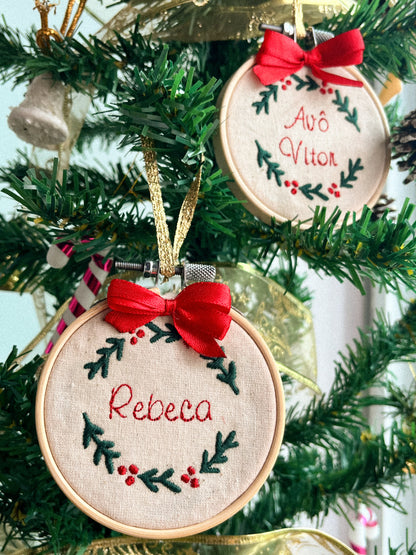 Bastidores de Natal com Nome