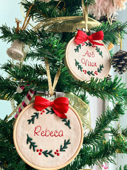 Bastidores de Natal com Nome