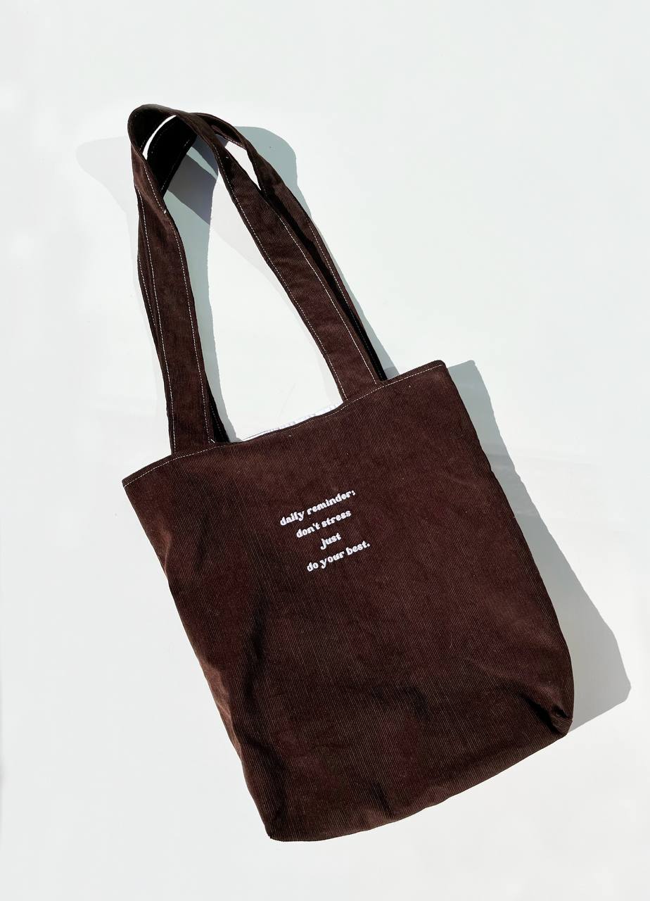 TOTE BAG EM BOMBAZINE (DAILY REMINDER)